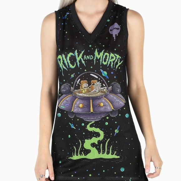Blackmilk Tops - Blackmilk Rick and Morty Space Cruiser Shooter